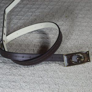 Chico's Size 35" Brown Leather  Belt